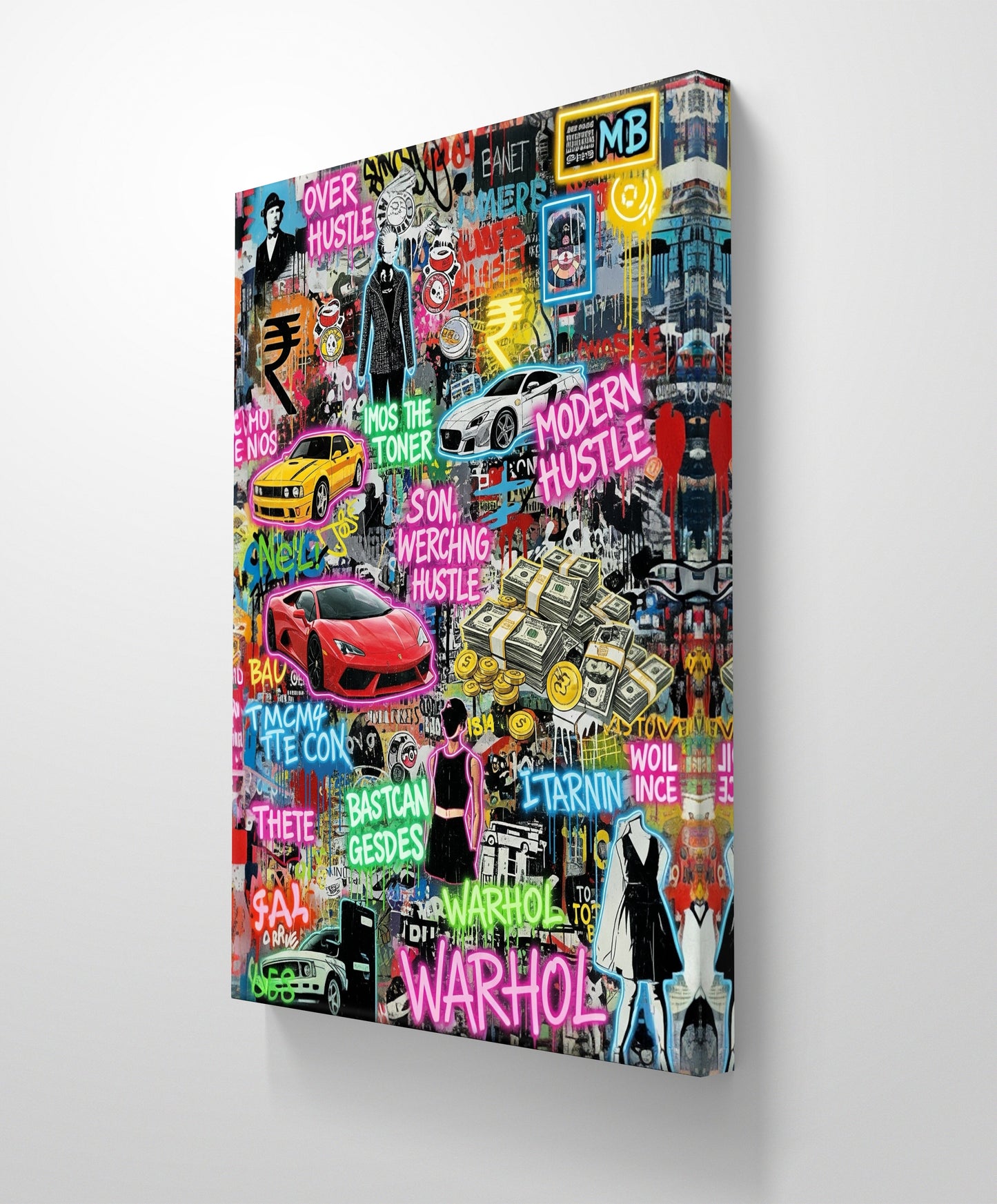 CARS AND HUSTLE URBAN HUSTLE POP - CANVAS PAINTING