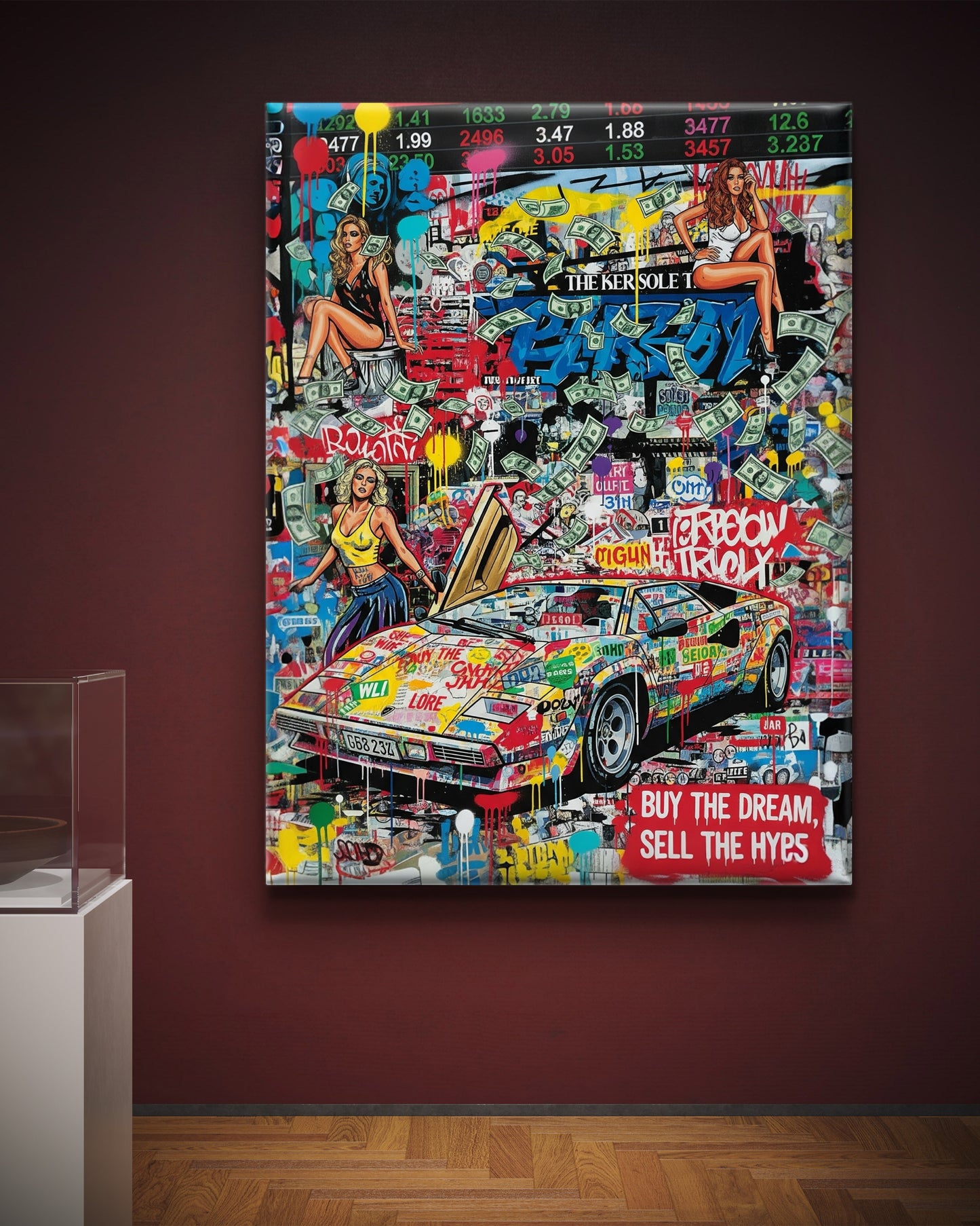 "BUY THE DREAM, SELL THE HYPS" - CANVAS PAINTING (HUSTLE )