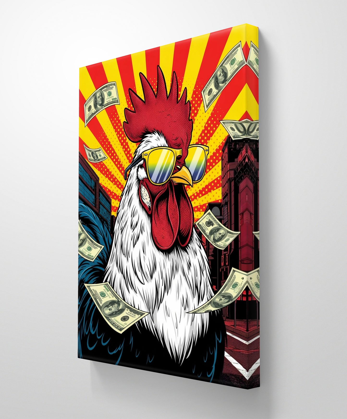 Money Rooster Rising - CANVAS PAINTING