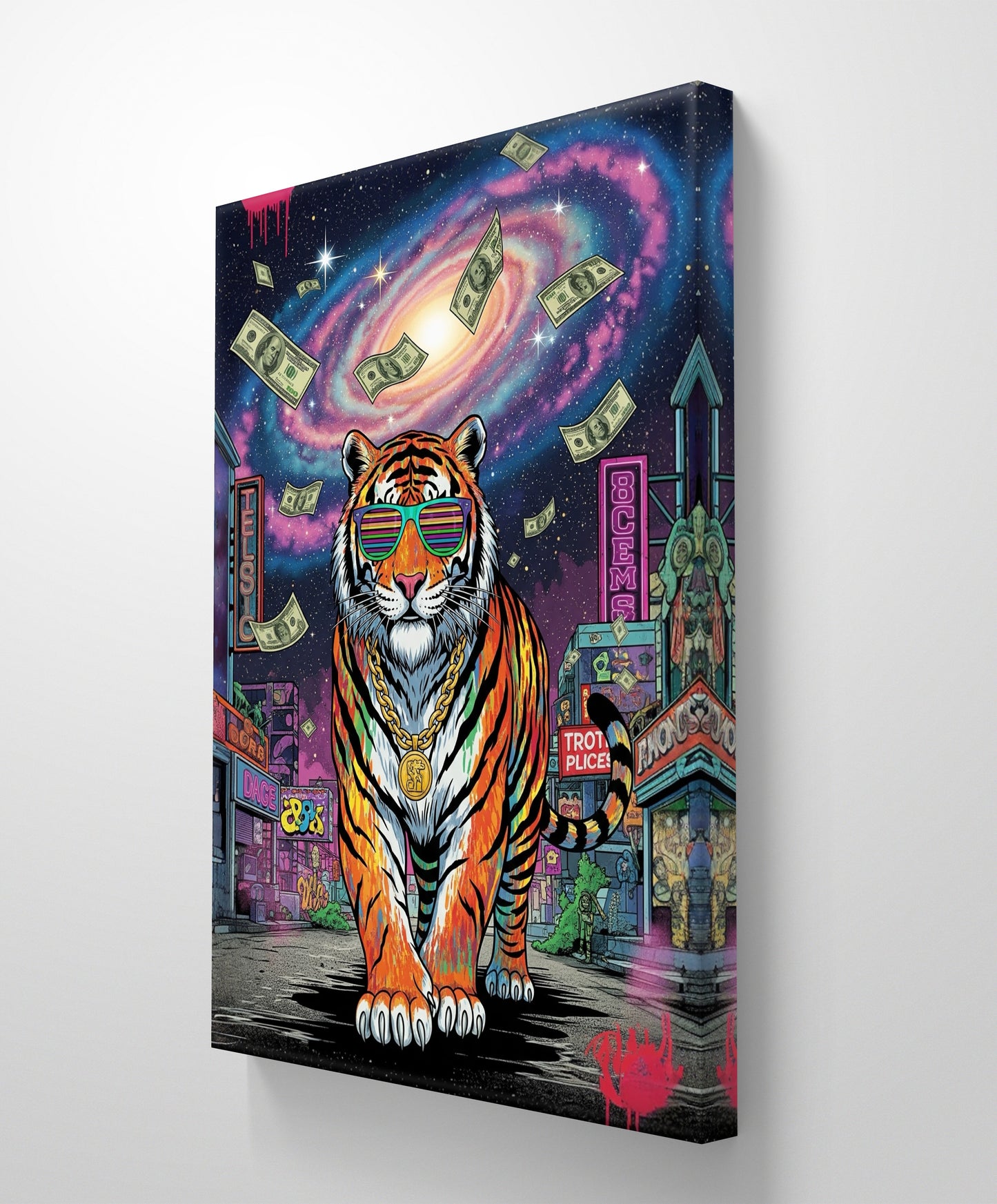 Galactic Hustler Tiger - CANVAS PAINTING