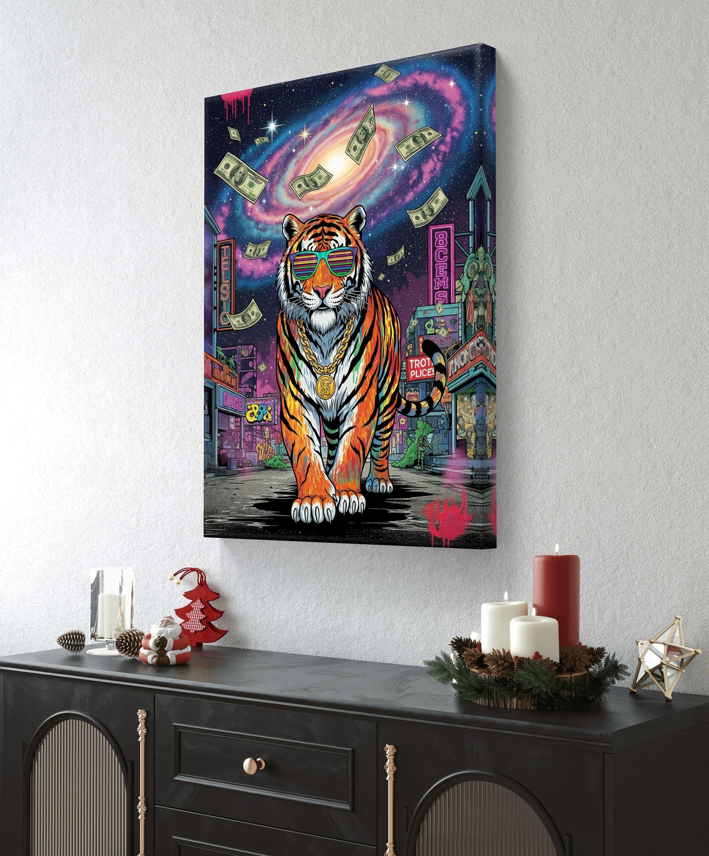 Galactic Hustler Tiger - CANVAS PAINTING