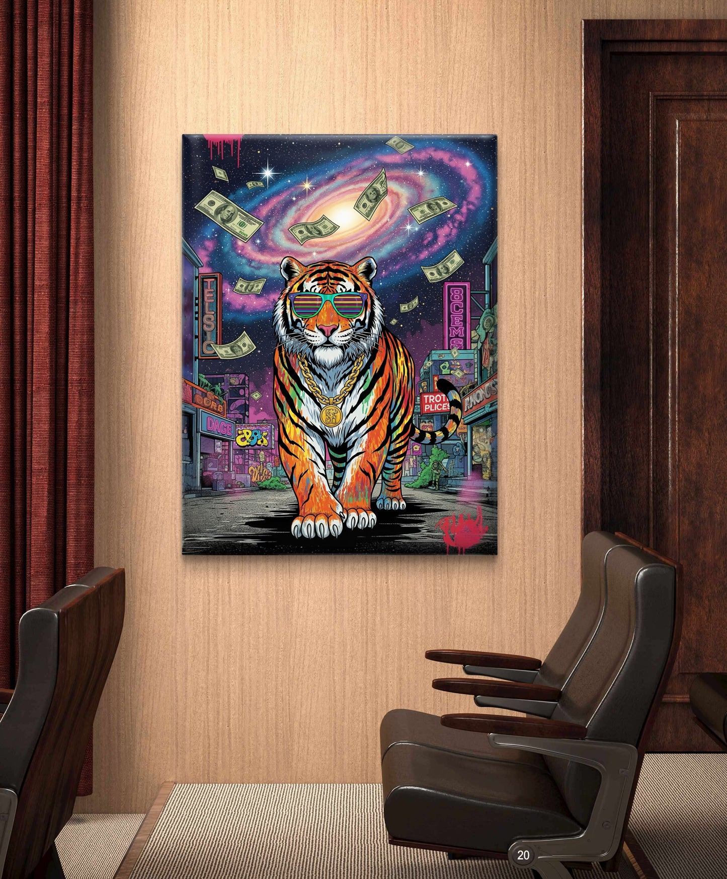 Galactic Hustler Tiger - CANVAS PAINTING