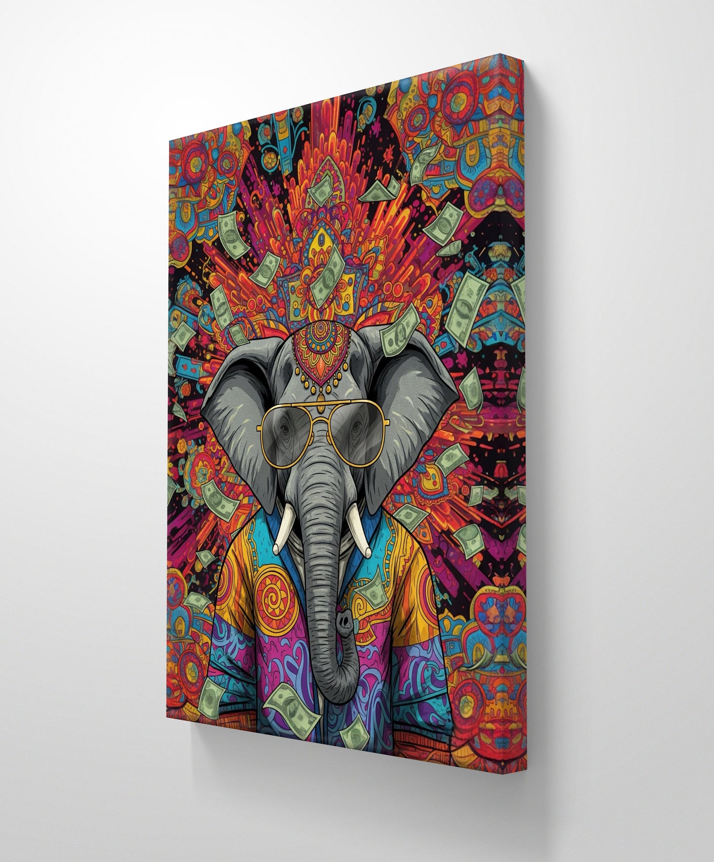 Majestic Elephant of Abundance - CANVAS PAINTING