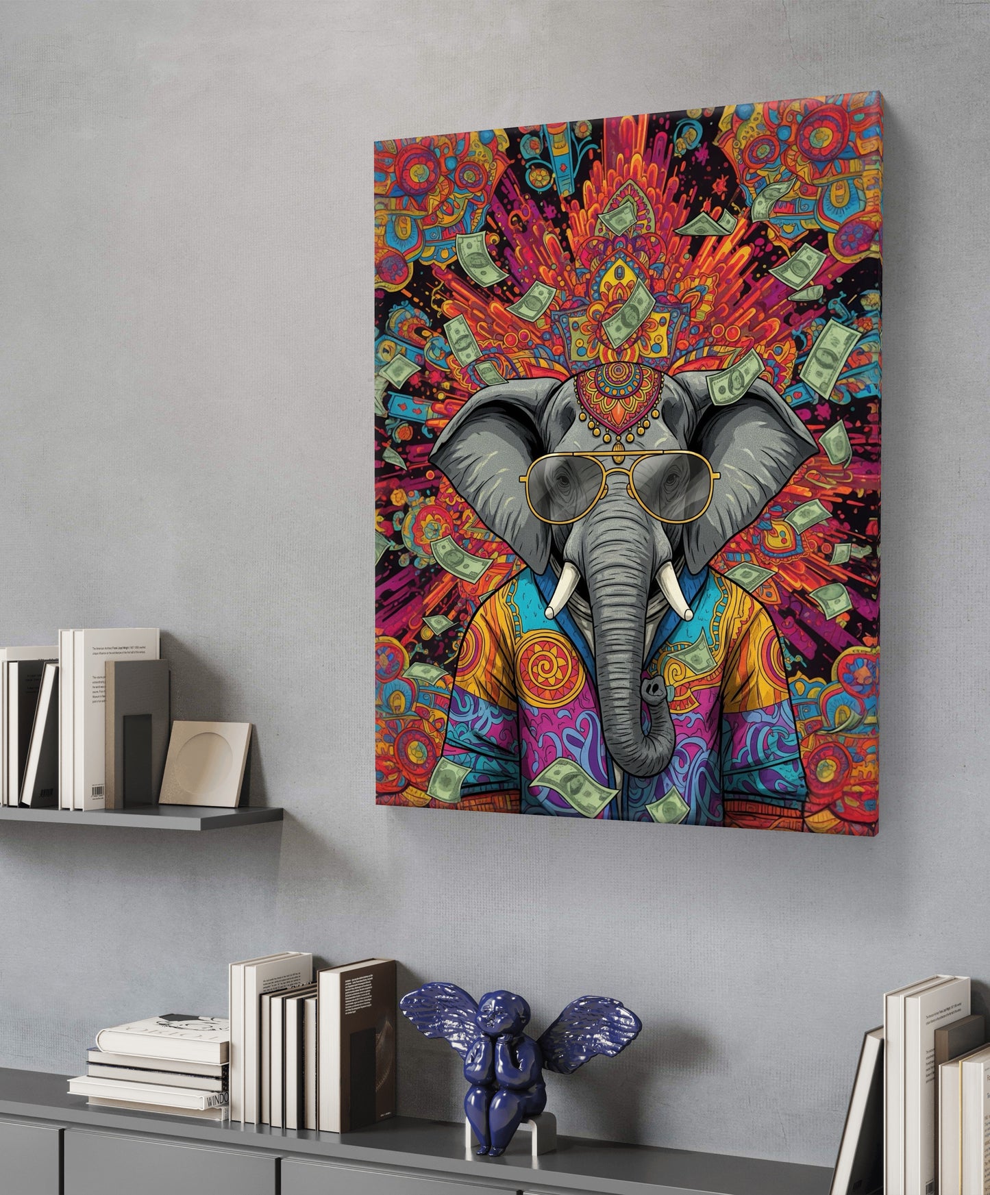 Majestic Elephant of Abundance - CANVAS PAINTING