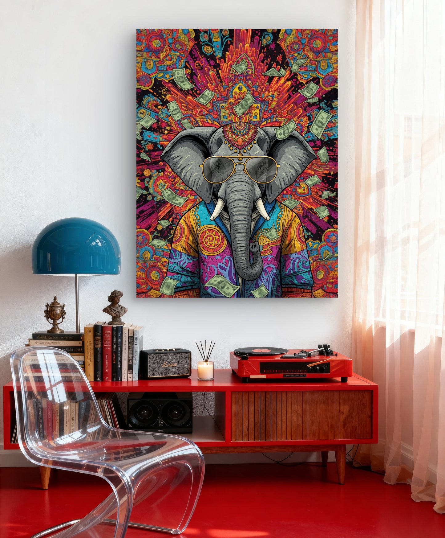 Majestic Elephant of Abundance - CANVAS PAINTING