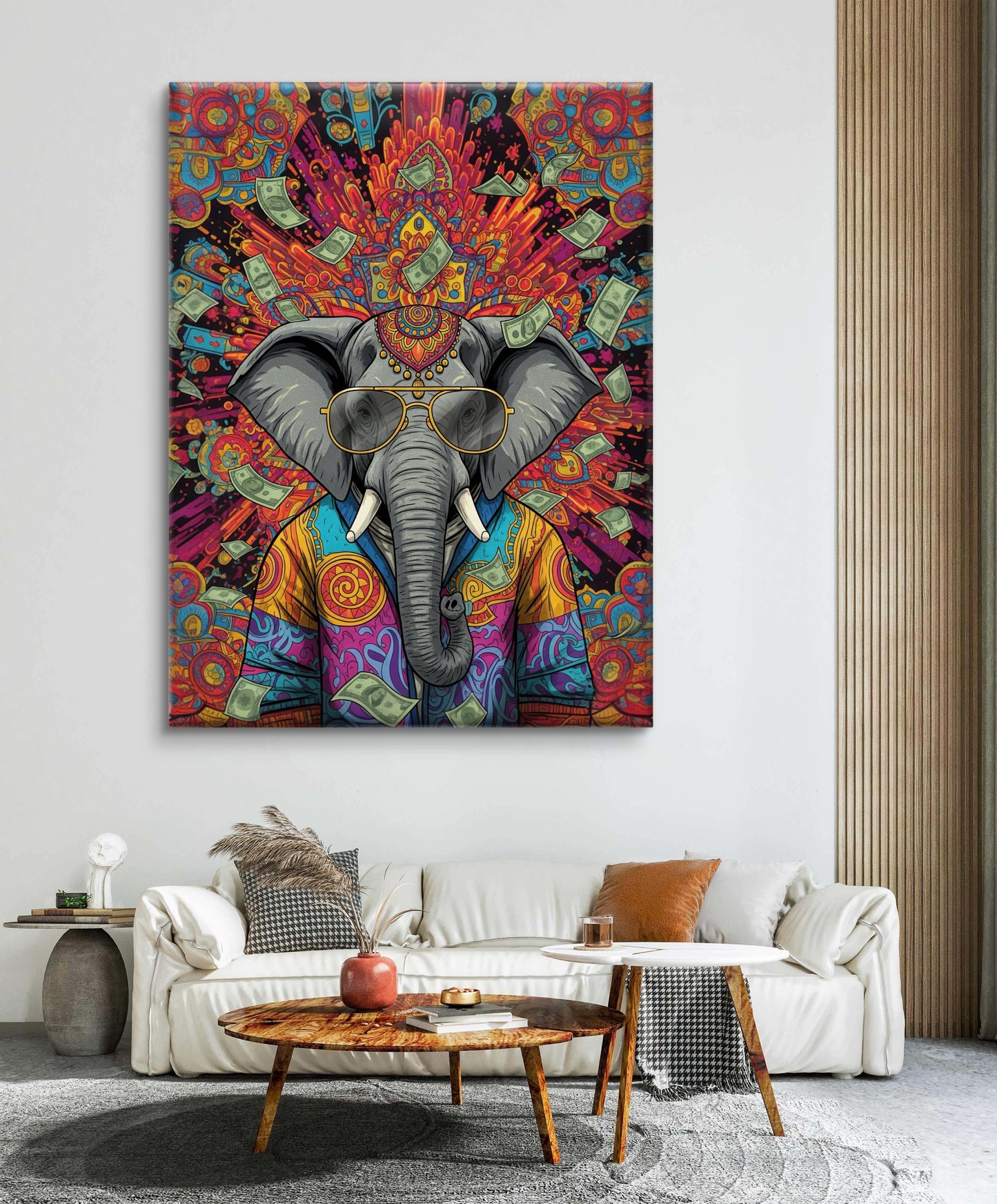 Majestic Elephant of Abundance - CANVAS PAINTING