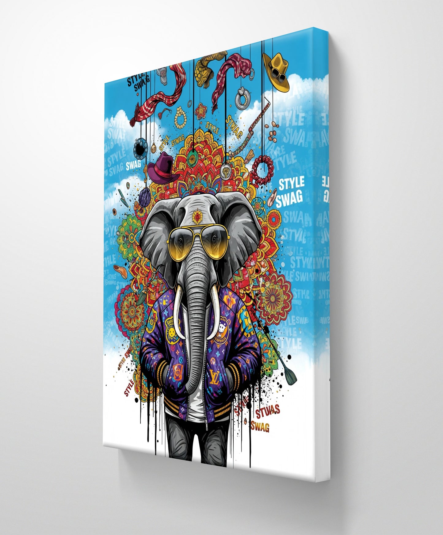 Elephant of Style & Swag - CANVAS PAINTING