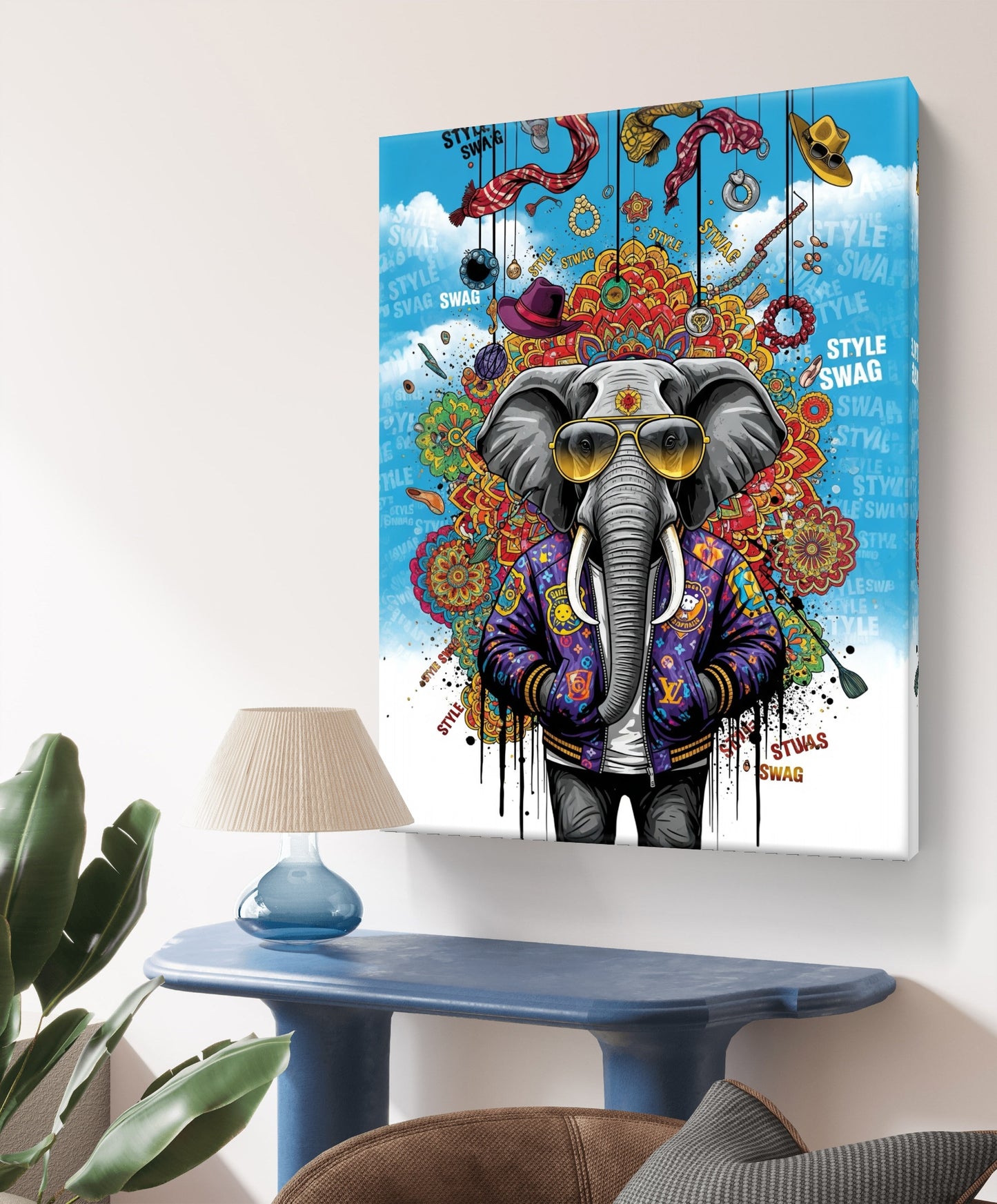 Elephant of Style & Swag - CANVAS PAINTING