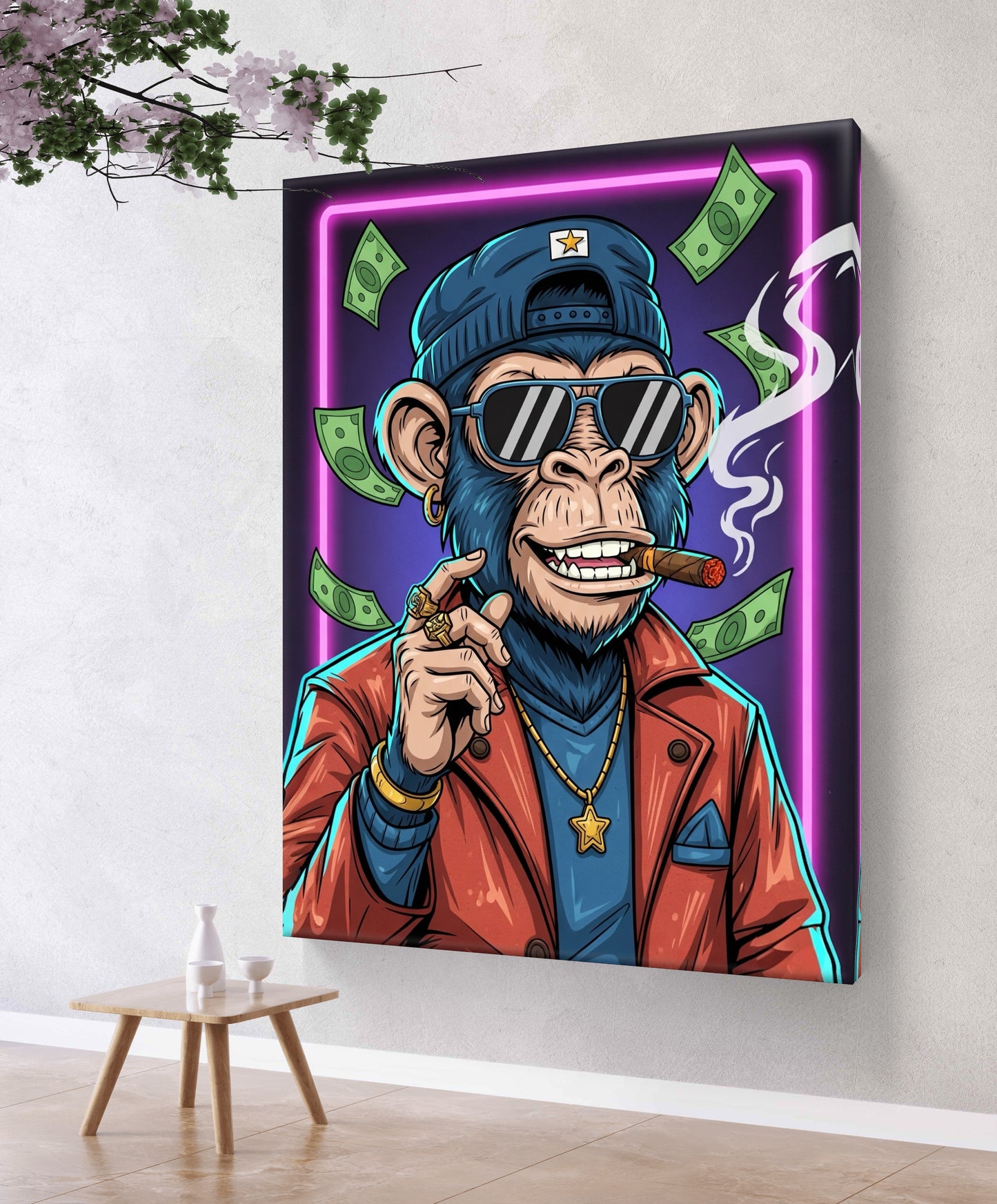 HIP HOP MONKEY CANVAS PAINTING
