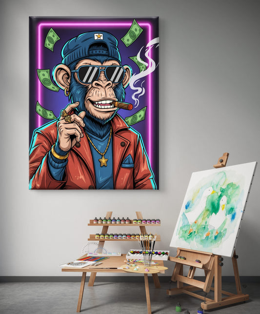 HIP HOP MONKEY CANVAS PAINTING