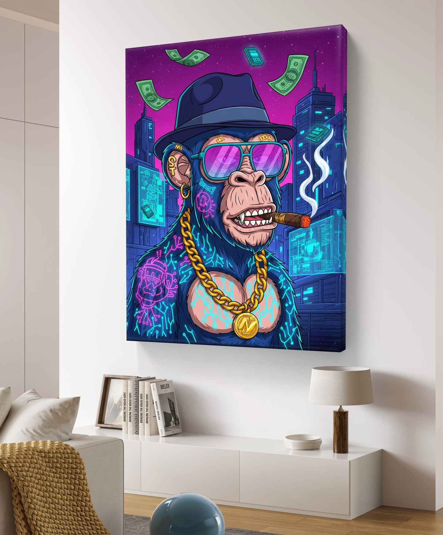 SWAG APE/MONKEY CANVAS PAINTING