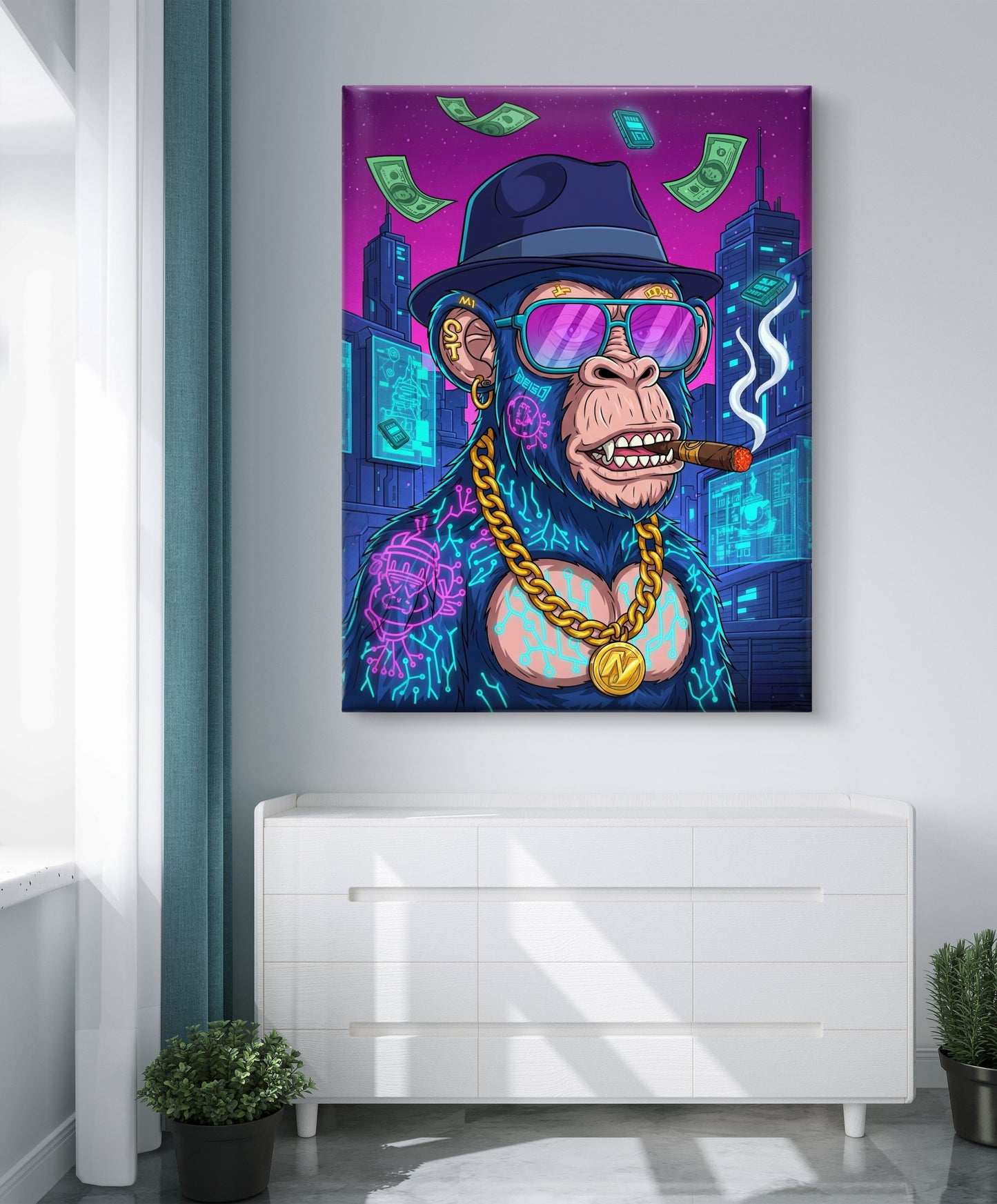 SWAG APE/MONKEY CANVAS PAINTING