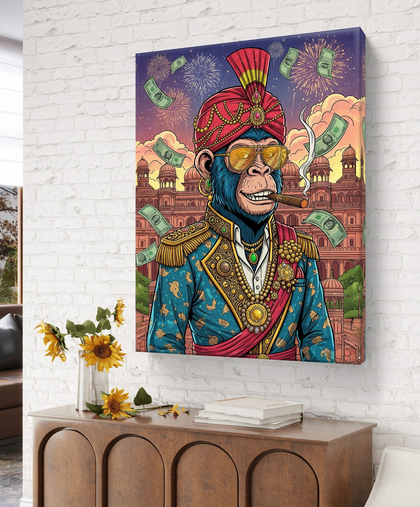 “The Majestic Monkey Maharaja” - CANVAS PAINTING