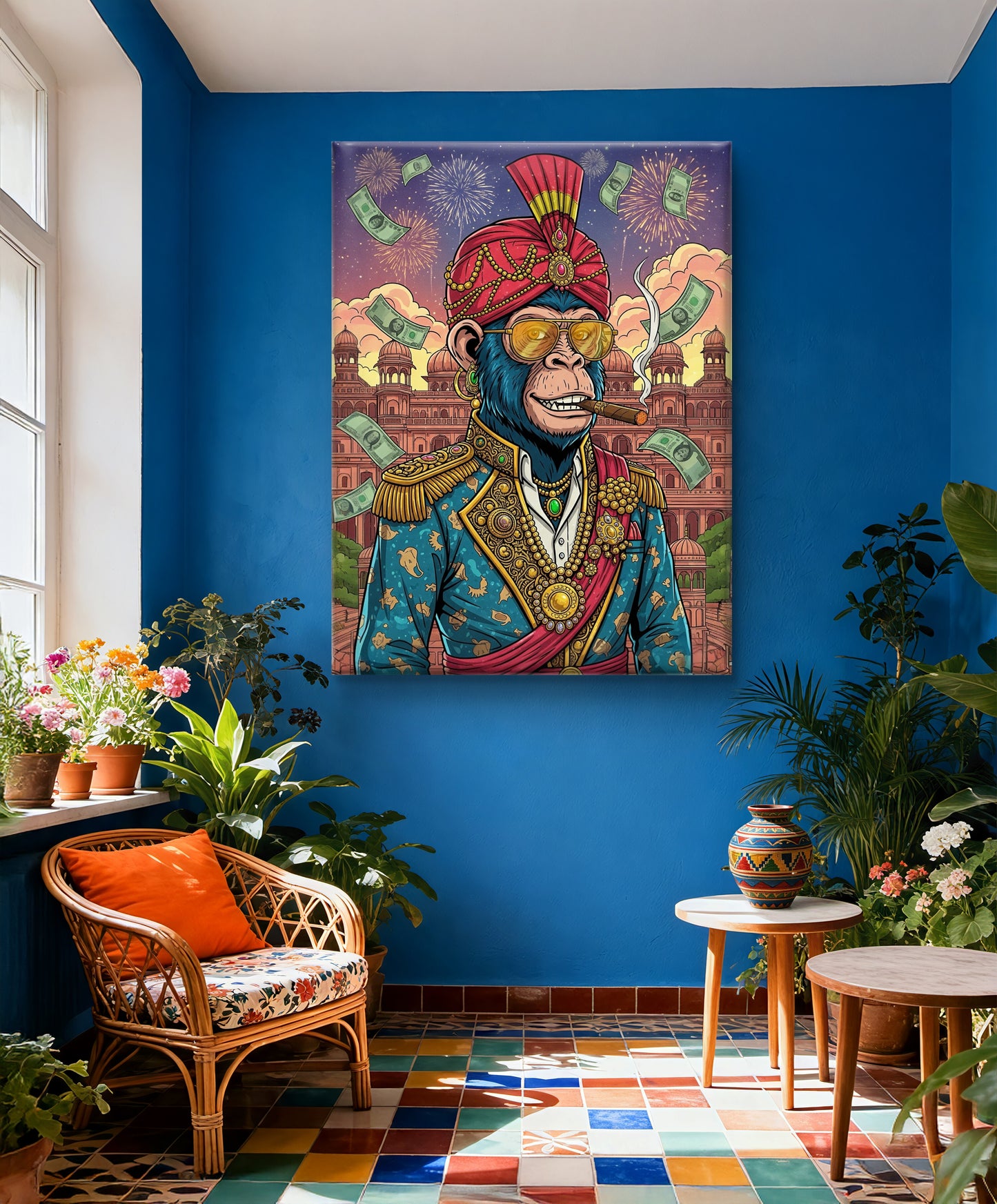“The Majestic Monkey Maharaja” - CANVAS PAINTING