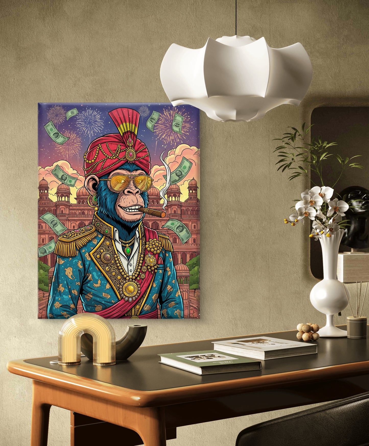“The Majestic Monkey Maharaja” - CANVAS PAINTING