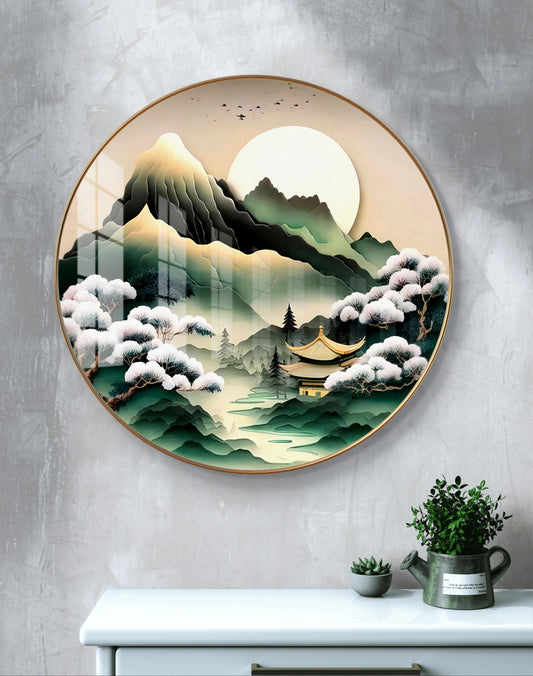Round 3D nature crystal resin art