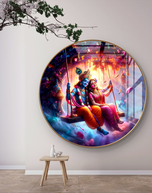 Round cute RK showering love crystal resin