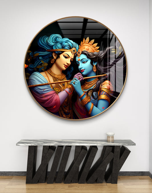Round abstract latest RK crystal resin
