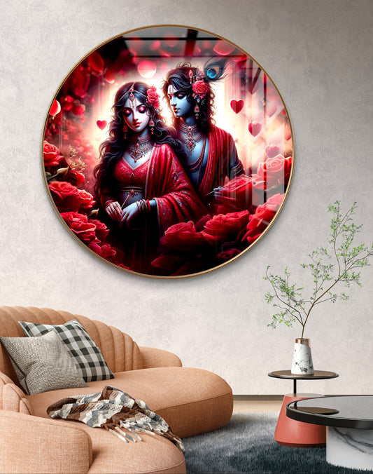 Round RK pink Florence crystal resin